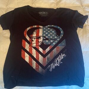 Metal mulisha tee shirt with slits
